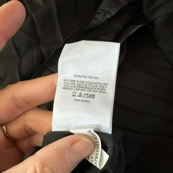 Express black pleated open side cut out sleevless maxi dress women's size medium - Picture 8 of 9